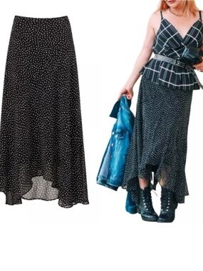 Cabi Sinatra dot skirt size 8